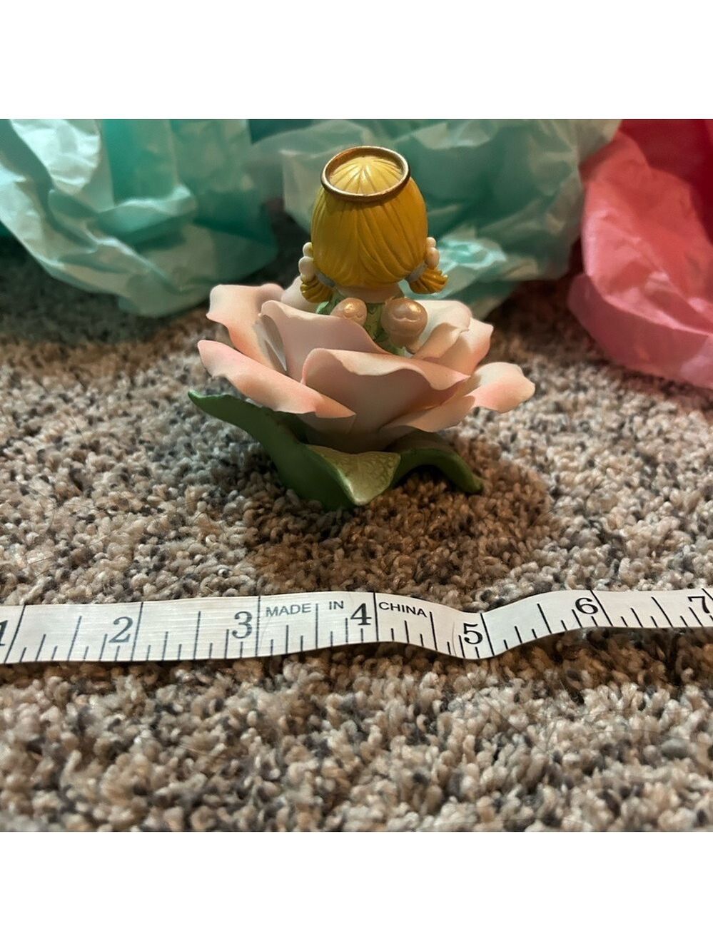 Precious Moments Angel in Pink Rose - Picture 3 of 7
